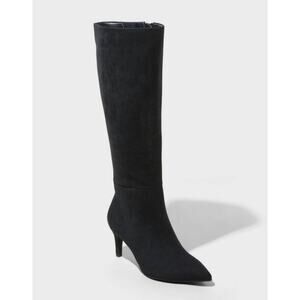 Women's Greta Tall Dress Boots - A New Day Black 6.5 Women's Greta Tall Dress Boots - A New Day Black 6.5